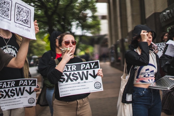 Rally for Fair Pay at SXSW 