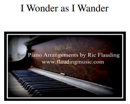 I Wonder as I Wander (piano)